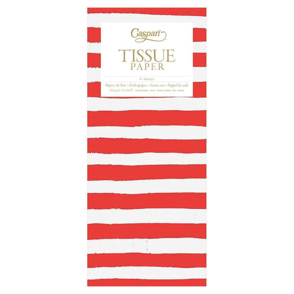 Red And White Stripe Tissue Paper