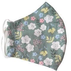Mint Floral Face Mask