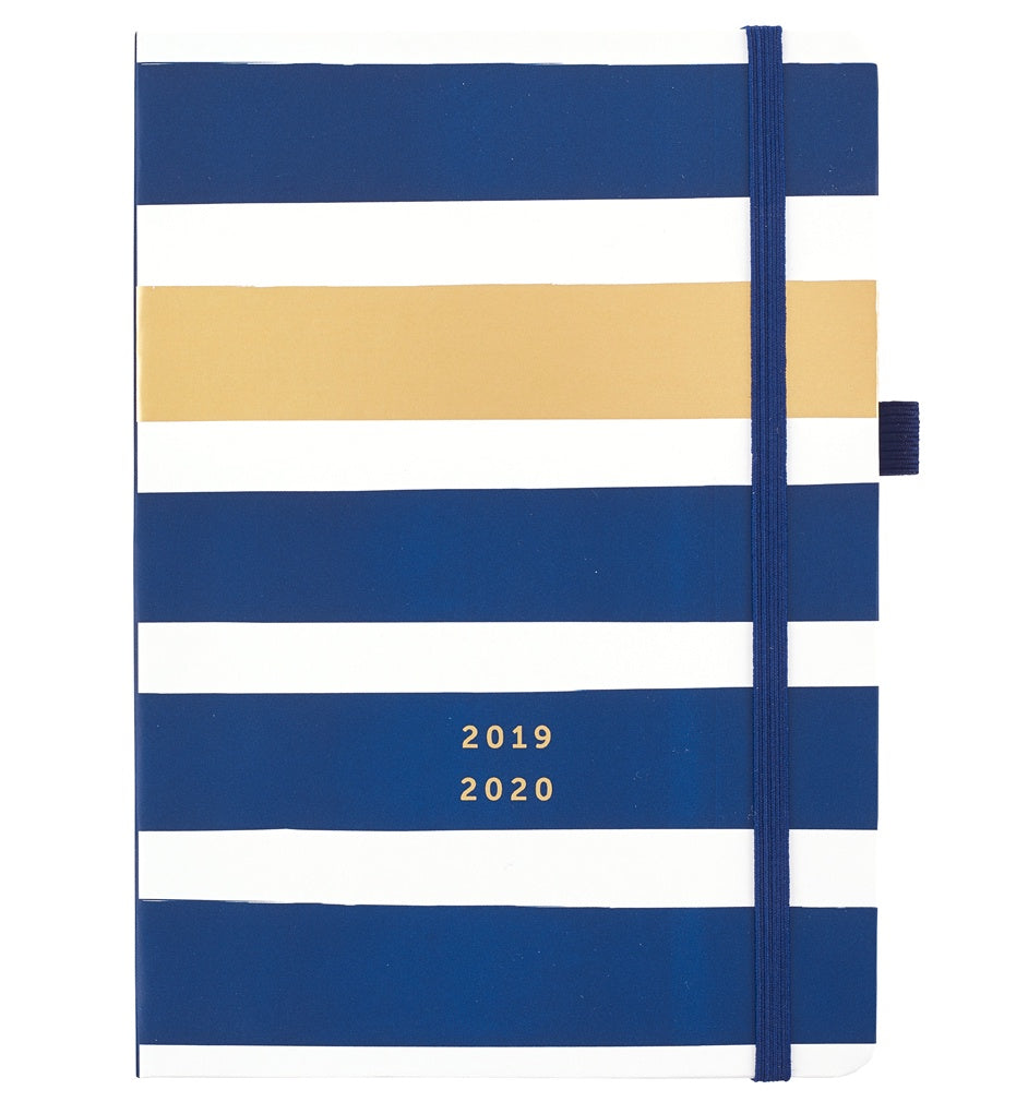 Busy B Mid Year Busy Life Diary 2019/20 Navy Striped