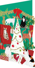 Fabulous Felines Laser Cut Christmas Card