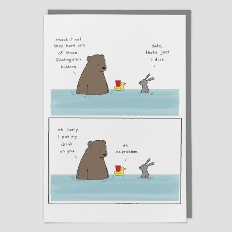 Drink Duck Liz Climo Card