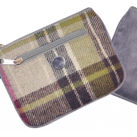 Pink and Grey Tweed Emily Purse