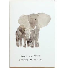 Elephant Thanks For Listening To Me Moan Mother’s Day Card