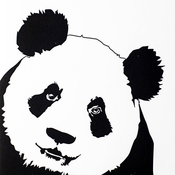 Panda Letterpress Card