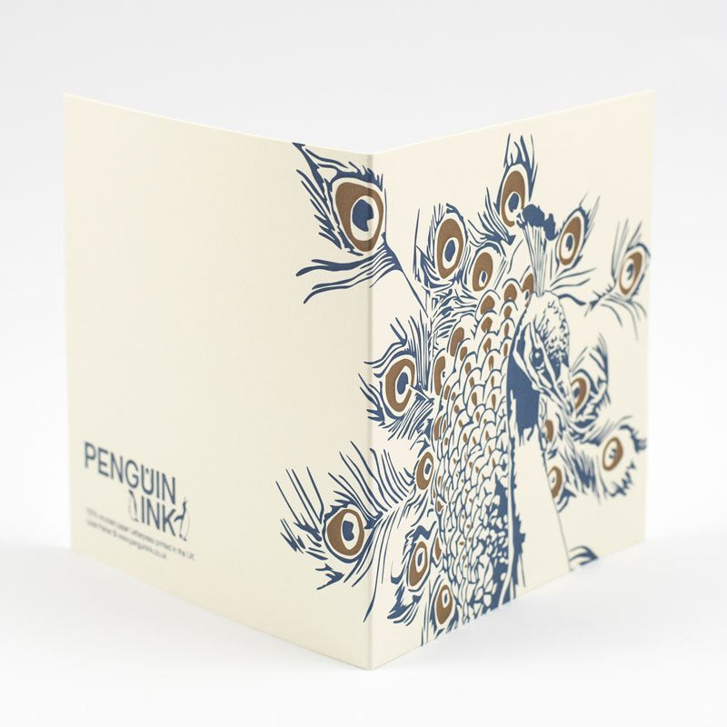 Peacock Letterpress Card