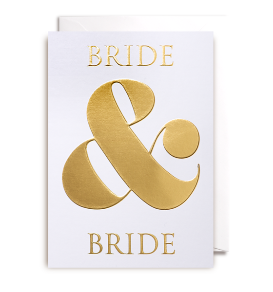 Bride and Bride Wedding Card