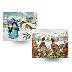 Robin and Pheasants Charity Christmas Cards Pack of 6