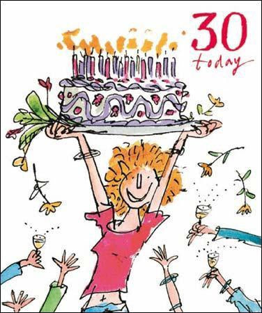 30 Today Quentin Blake Birthday Card for her