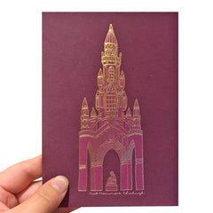 Gold Foil Scott Monument Card