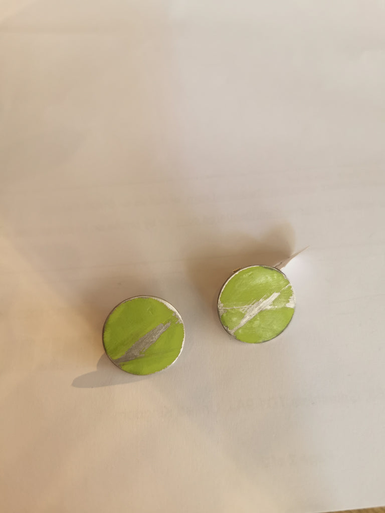 Small Lime Green Buoy Studs
