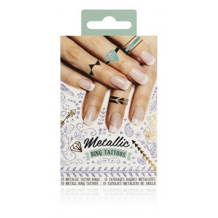 Metallic ring tattoos