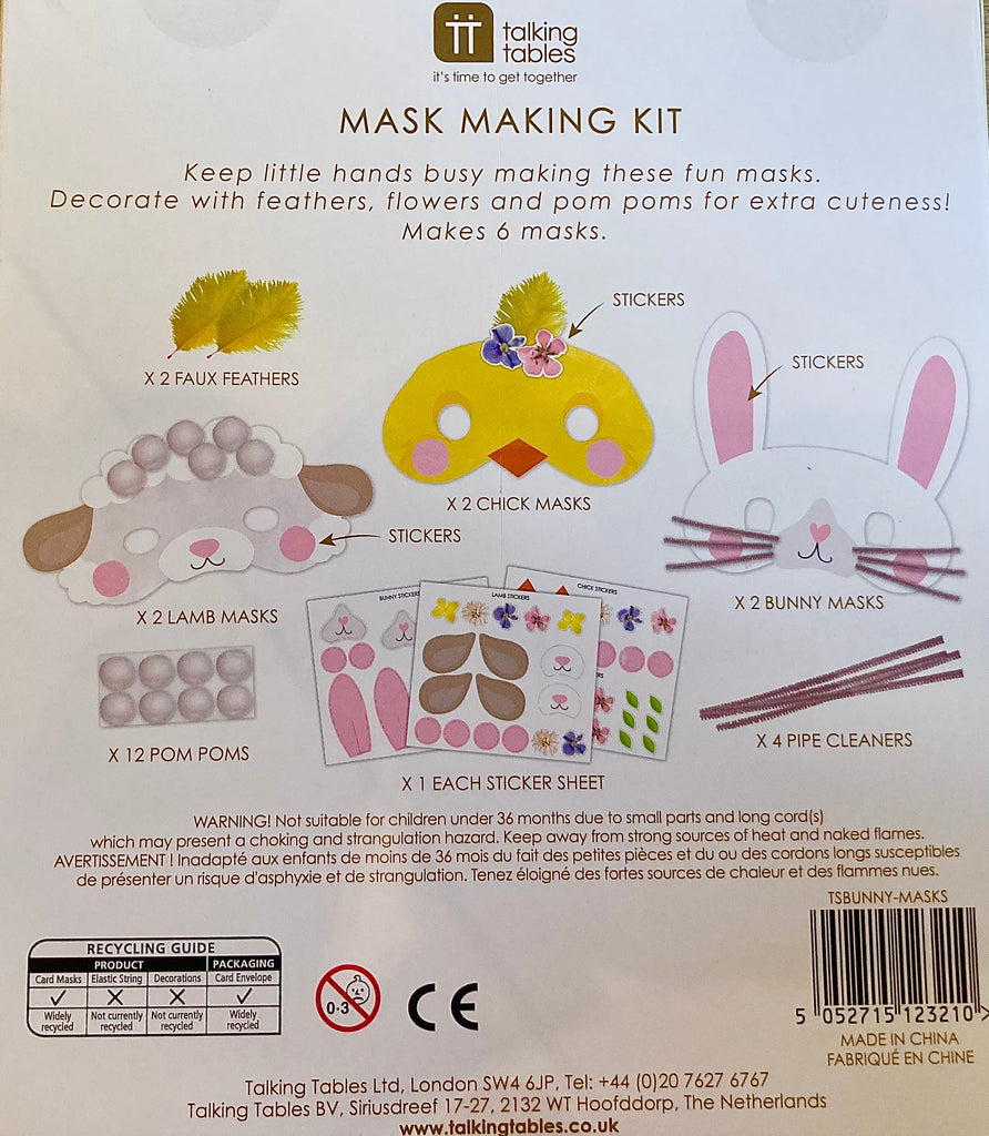 Diy Rabbit Mask Kit Make Your Own Bunny Mask Kit - Paper Tiger