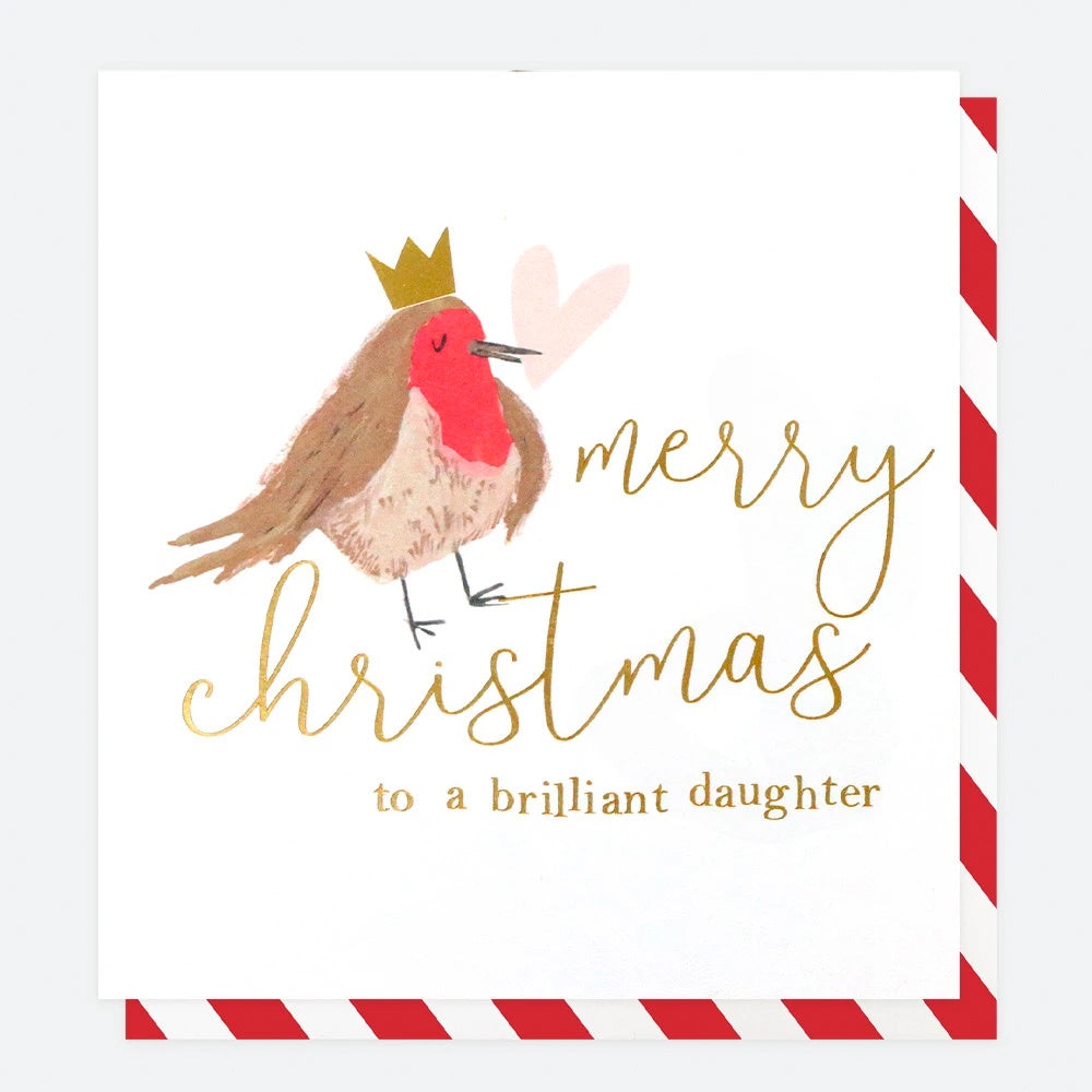 Brilliant Daughter Robin Christmas Card