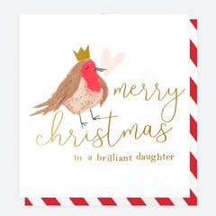 Brilliant Daughter Robin Christmas Card