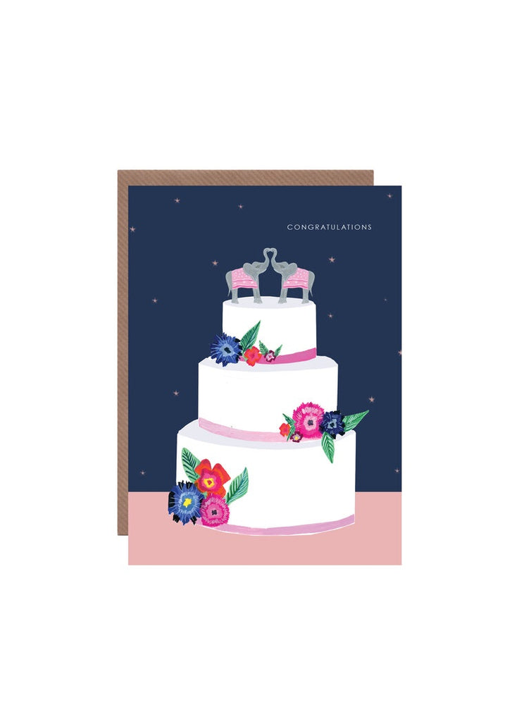 Wedding Cake Congratulations Card