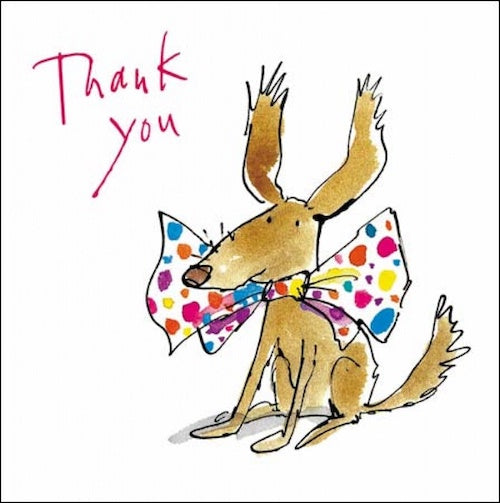 Bow Tie Dog Quentin Blake Thank You Cards Pack of 5