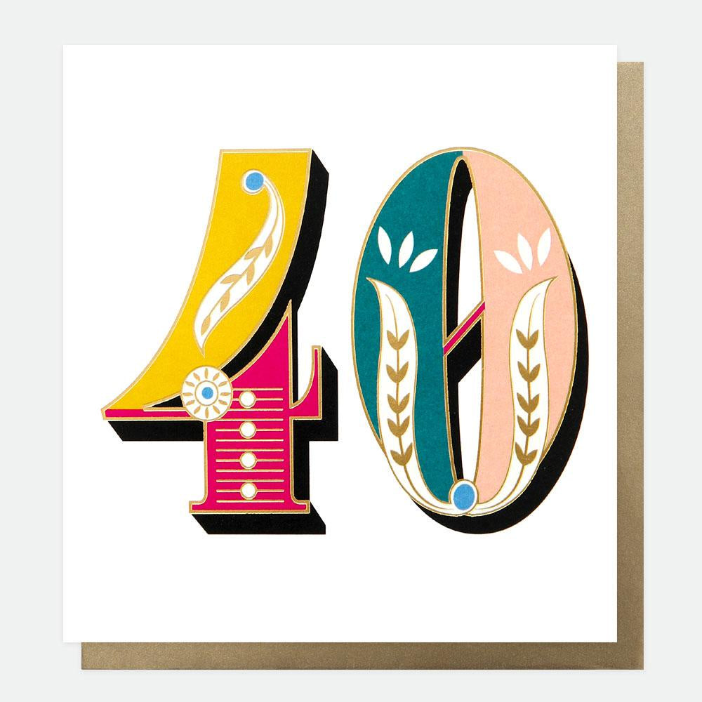 Age 40 Carnival Card