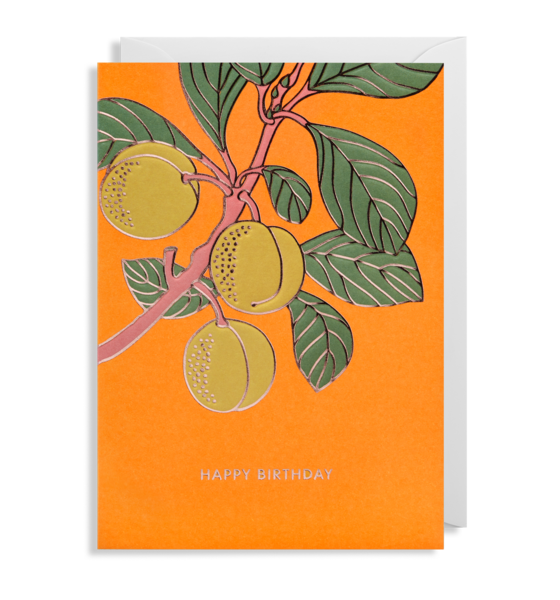 Happy Birthday Peaches Orange Card