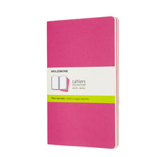 Moleskine Cahier Set of 3 Plain Journals Kinetic Pink