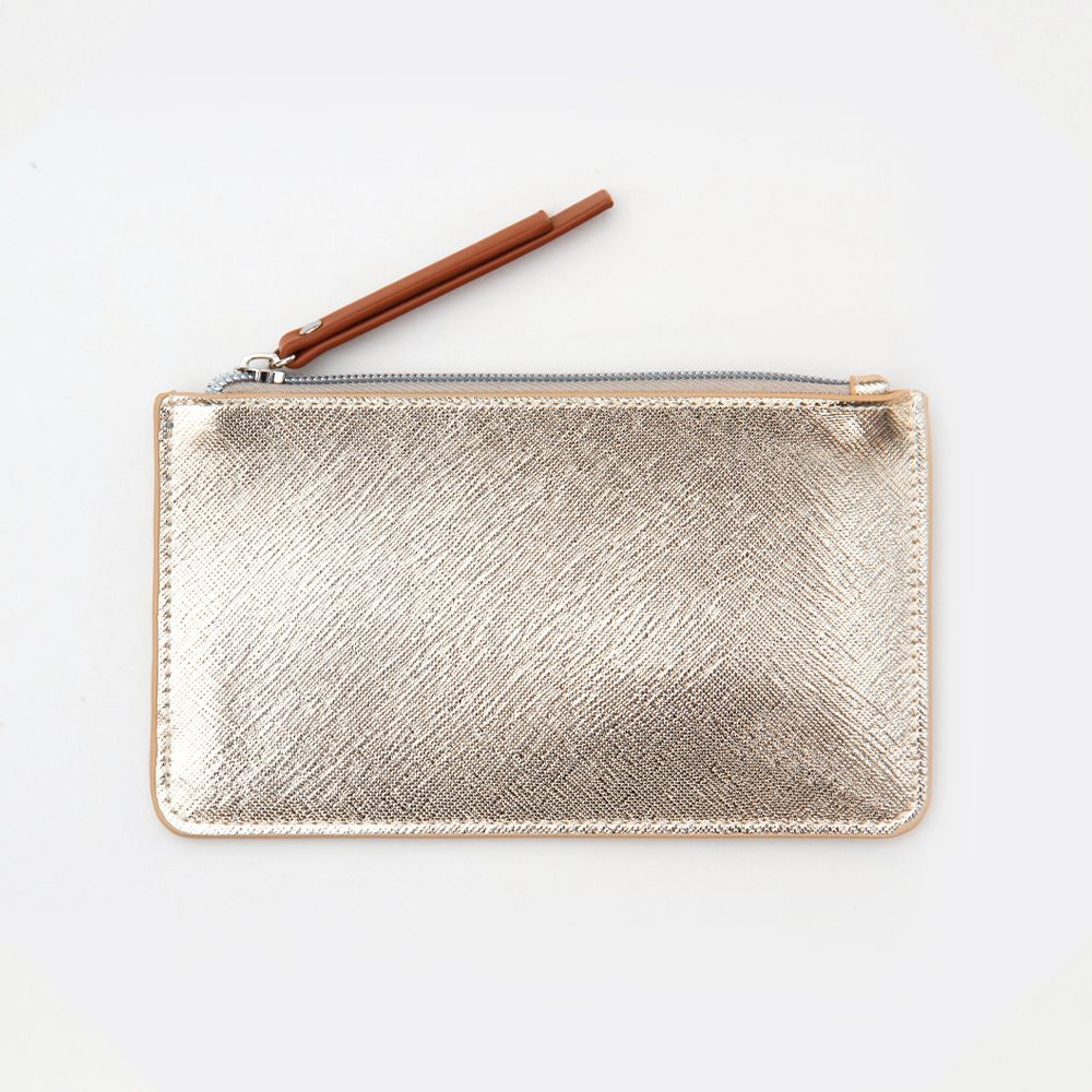 Gold Maud large woven metallic-leather clutch bag | Anya Hindmarch |  MATCHES UK