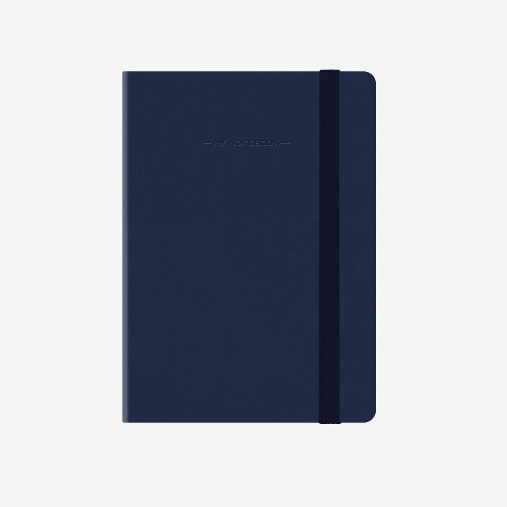 Small Squared Navy Blue Notebook