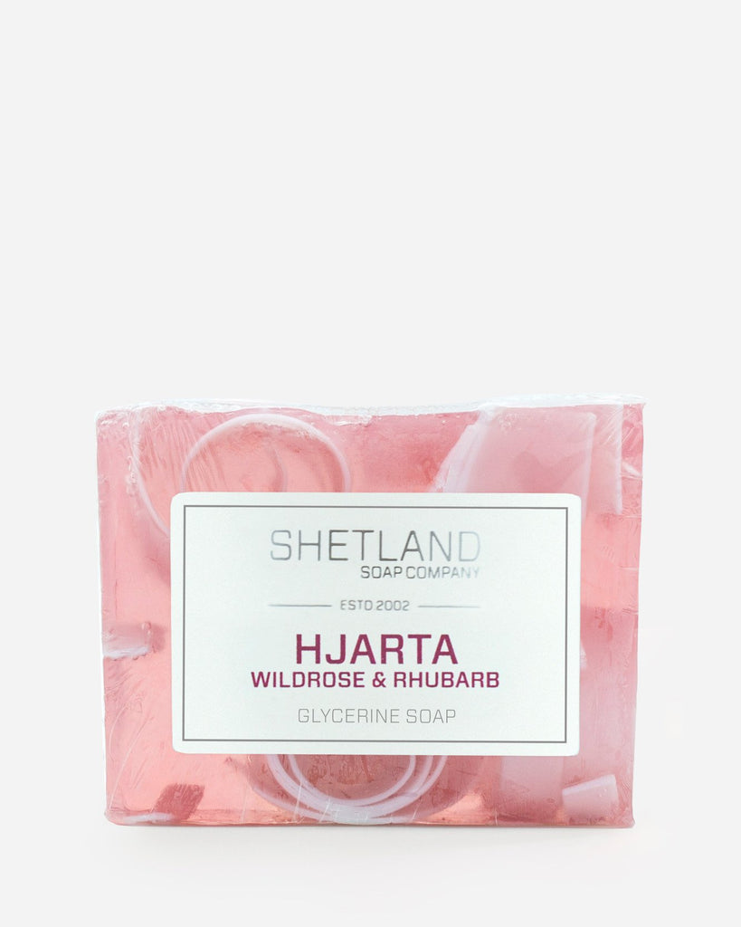 Hjarta Wild Rose and Rhubarb Glycerine Soap Bar