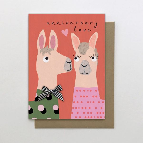 Llama Anniversary Love Card