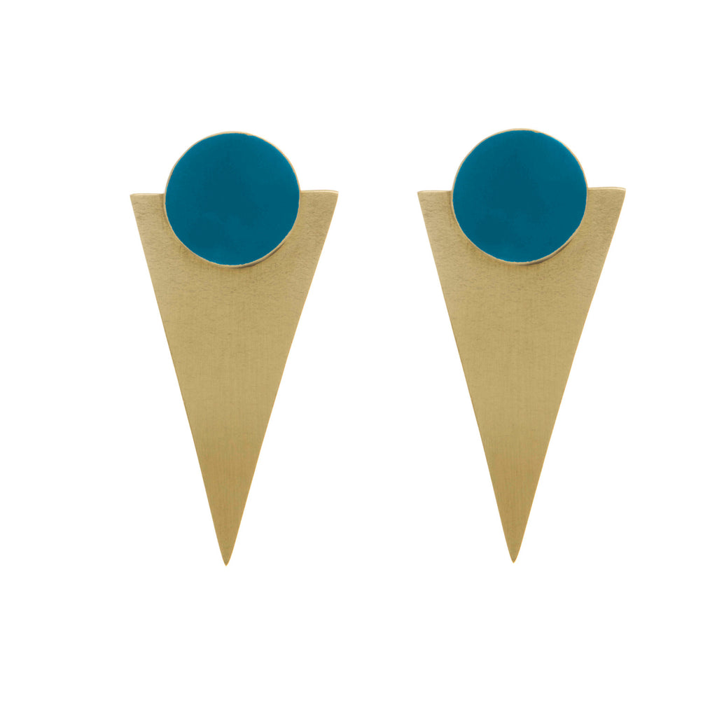Teal Statement Studs