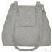 Grey Plain Wool Ava Bag