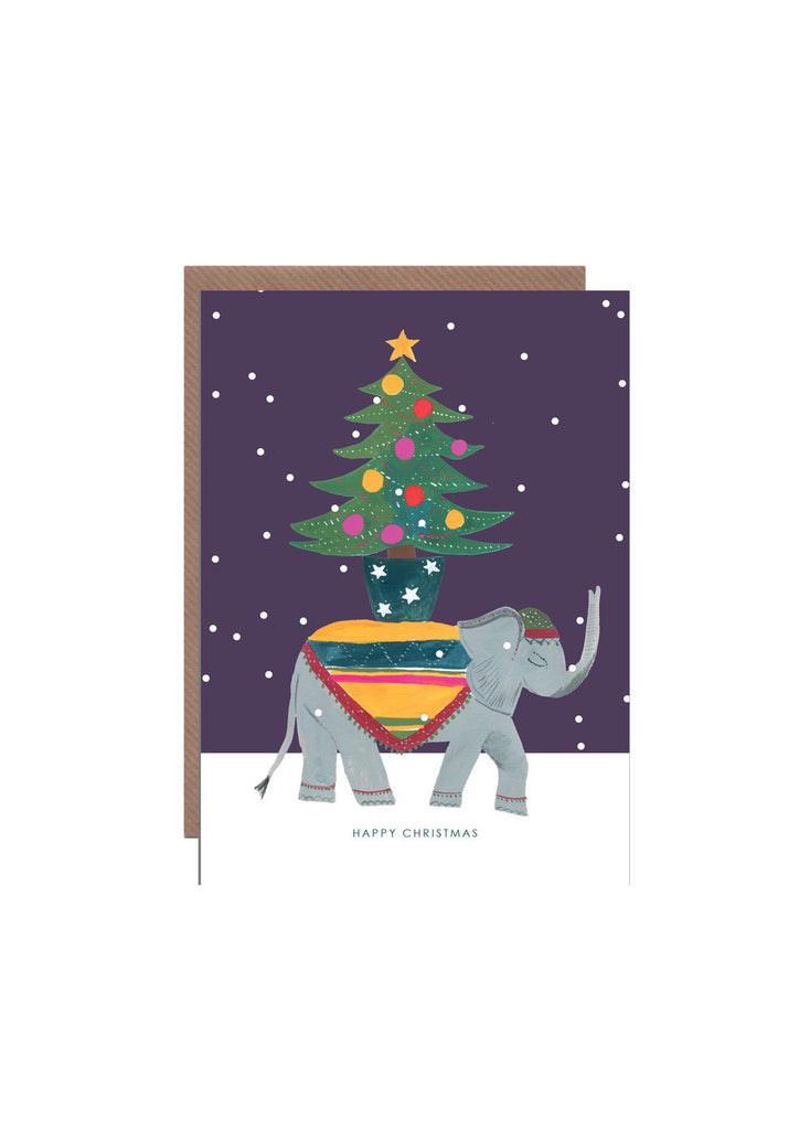 Elephant Christmas Card