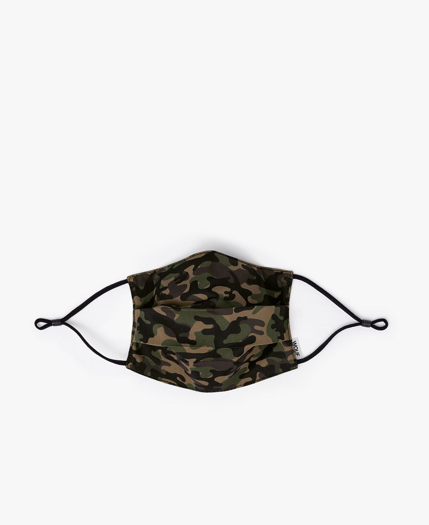 Green Camouflage Wouf Face Mask With Filters