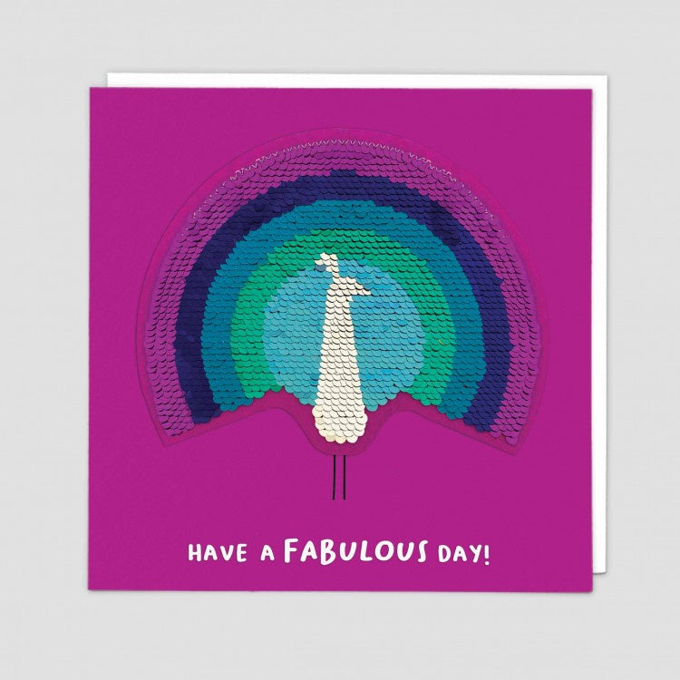 Have A Fabulous Day Sequin Patch Card