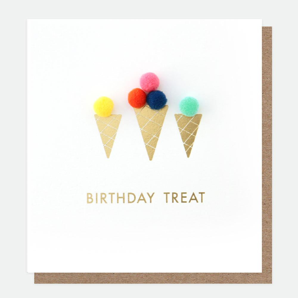 Mini Poms Treat Birthday Card