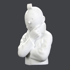 Tintin Thinking Limited Edition Porcelain Bust in Matte