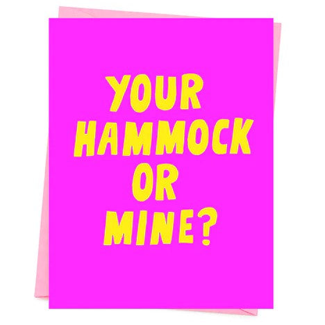 Your Hammock Or Mine?