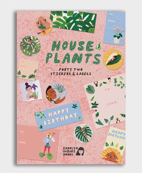 House Plants Stickers and Labels