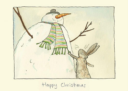 Happy Christmas Snowman Card