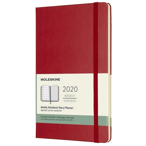 Moleskine Weekly Diary Large Scarlet Red Hard Cover