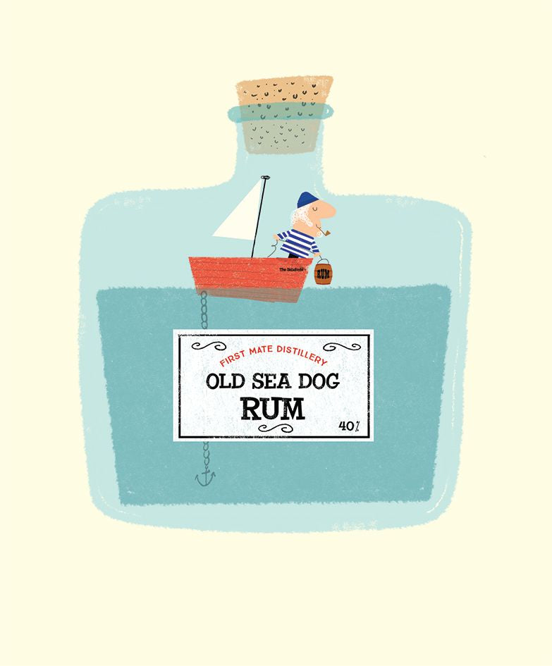 Old Sea Dog Rum Birthday Card