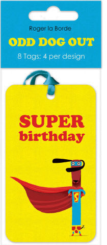 Odd Dog Out Birthday Gift Tags Pack of 8