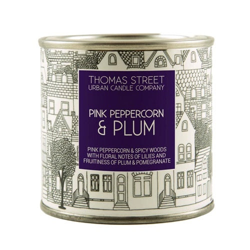 Pink Peppercorn And Plum Thomas Street Candle Tin