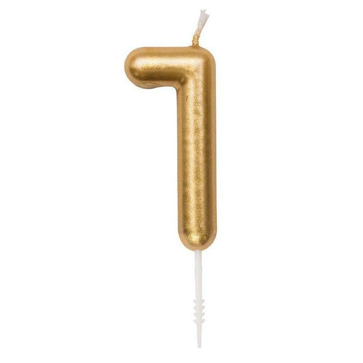 Gold Number 1 Candle