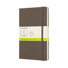 Moleskine Large Plain Hardcover Notebook Earth Brown