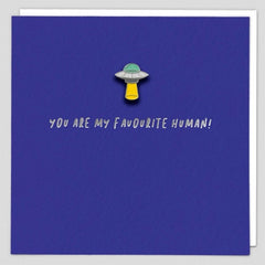 Favourite Human Enamel Pin Badge Card