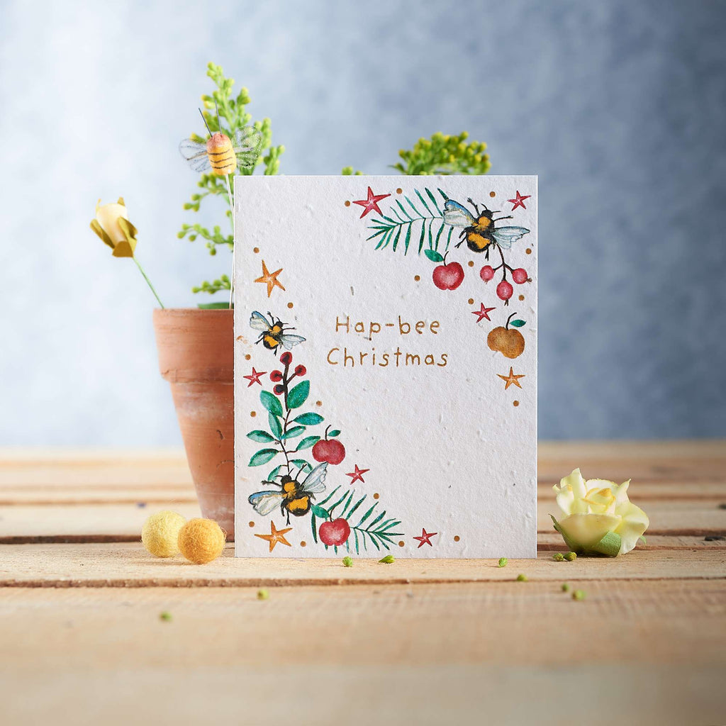 Hap-Bee Christmas Gift Seed Card