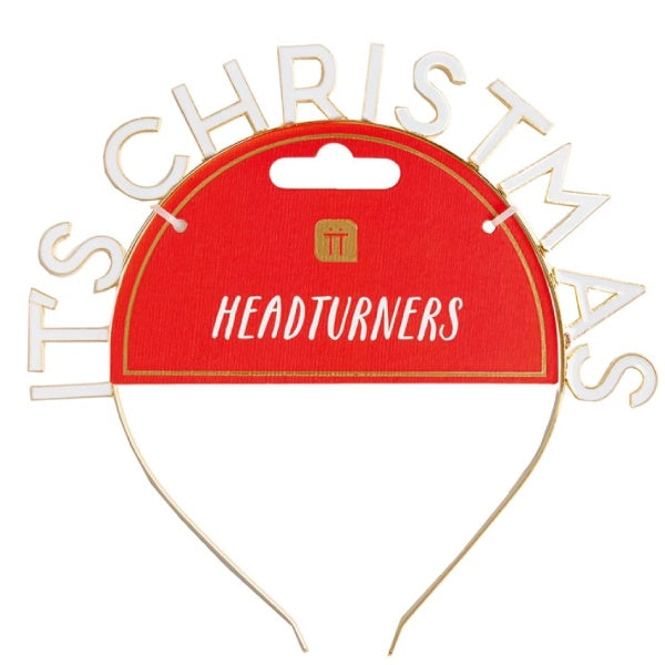 Head Turners White It's Christmas Headband