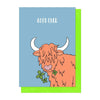 Highland Cow Good Luck Card