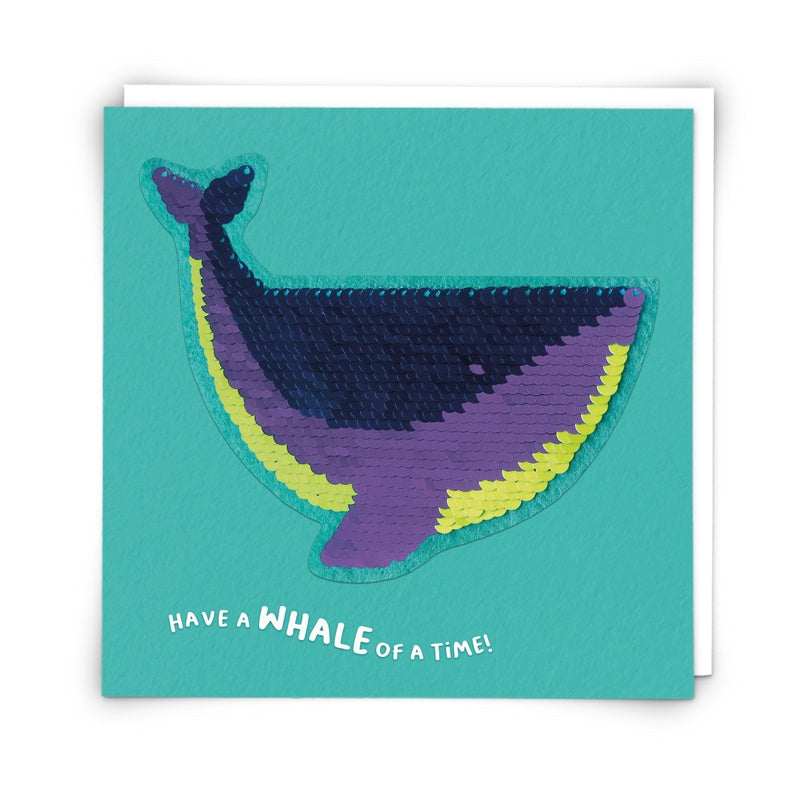 Whale Of A Time Sequin Patch Card