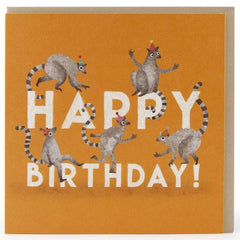 Happy Birthday Lemurs Card