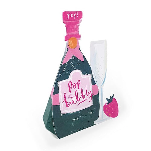 Pop The Bubbly 3D Card